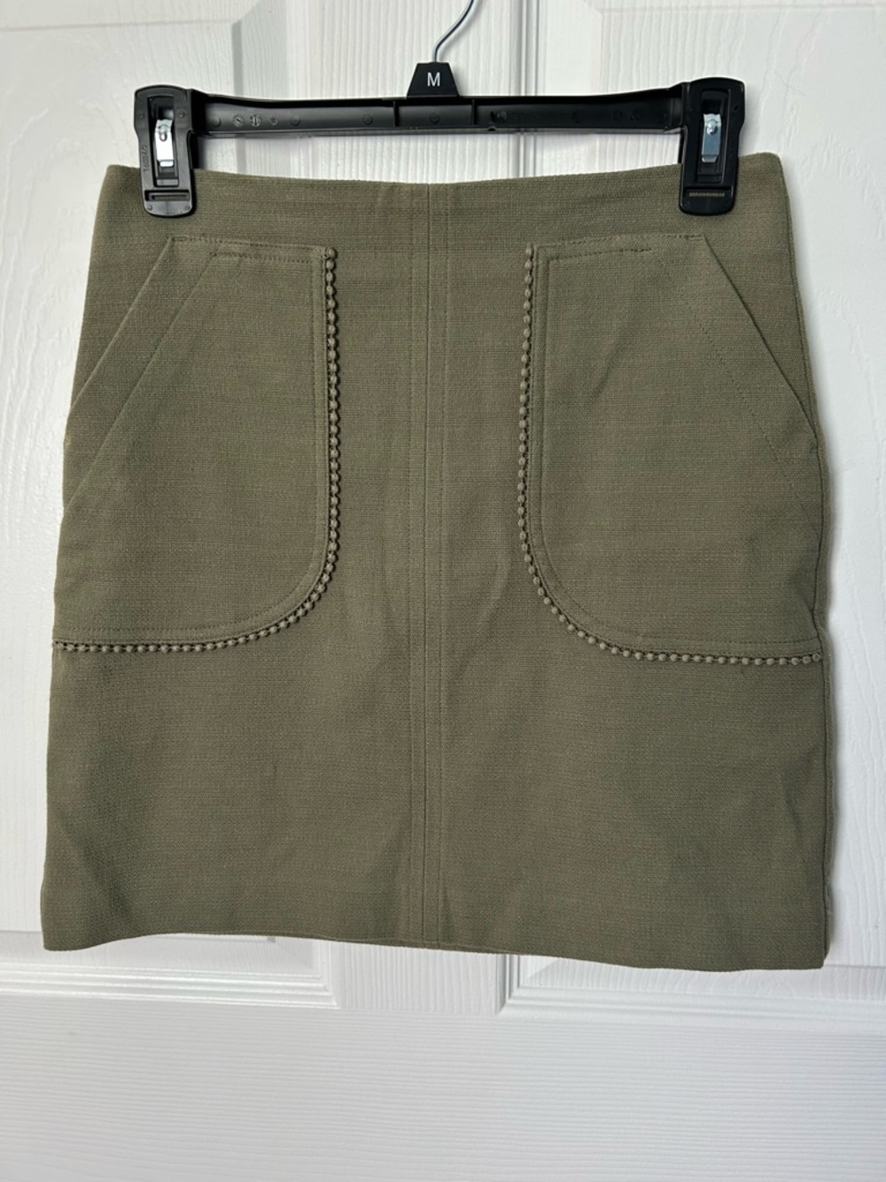 LOFT Ann Taylor Outlet Green Olive A Line Mini Skirt Size 0 Petite